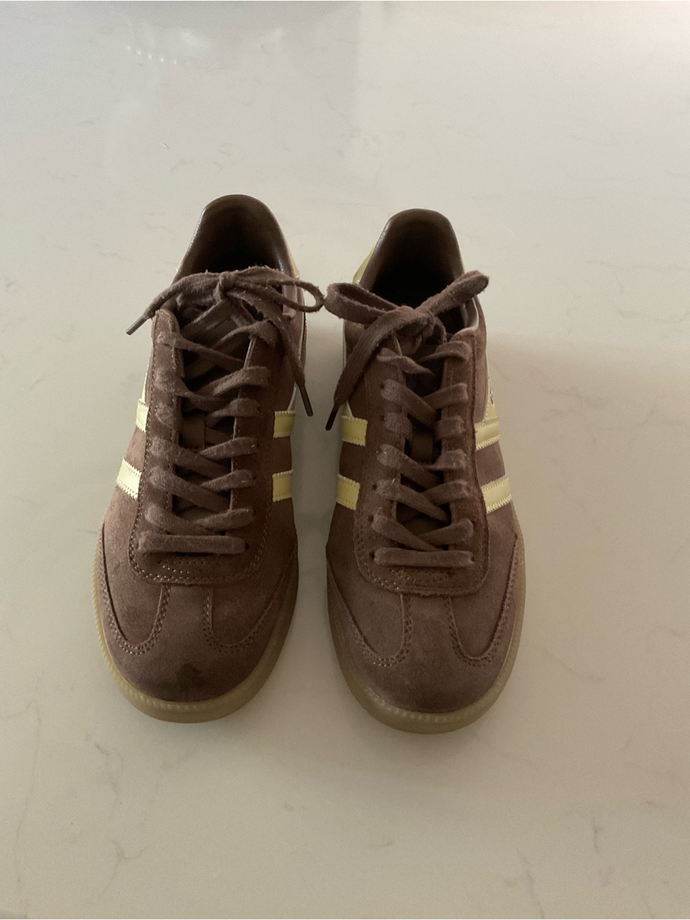 Gola Brown Suede Sneakers with Yellow Accents - Picture 2 of 4